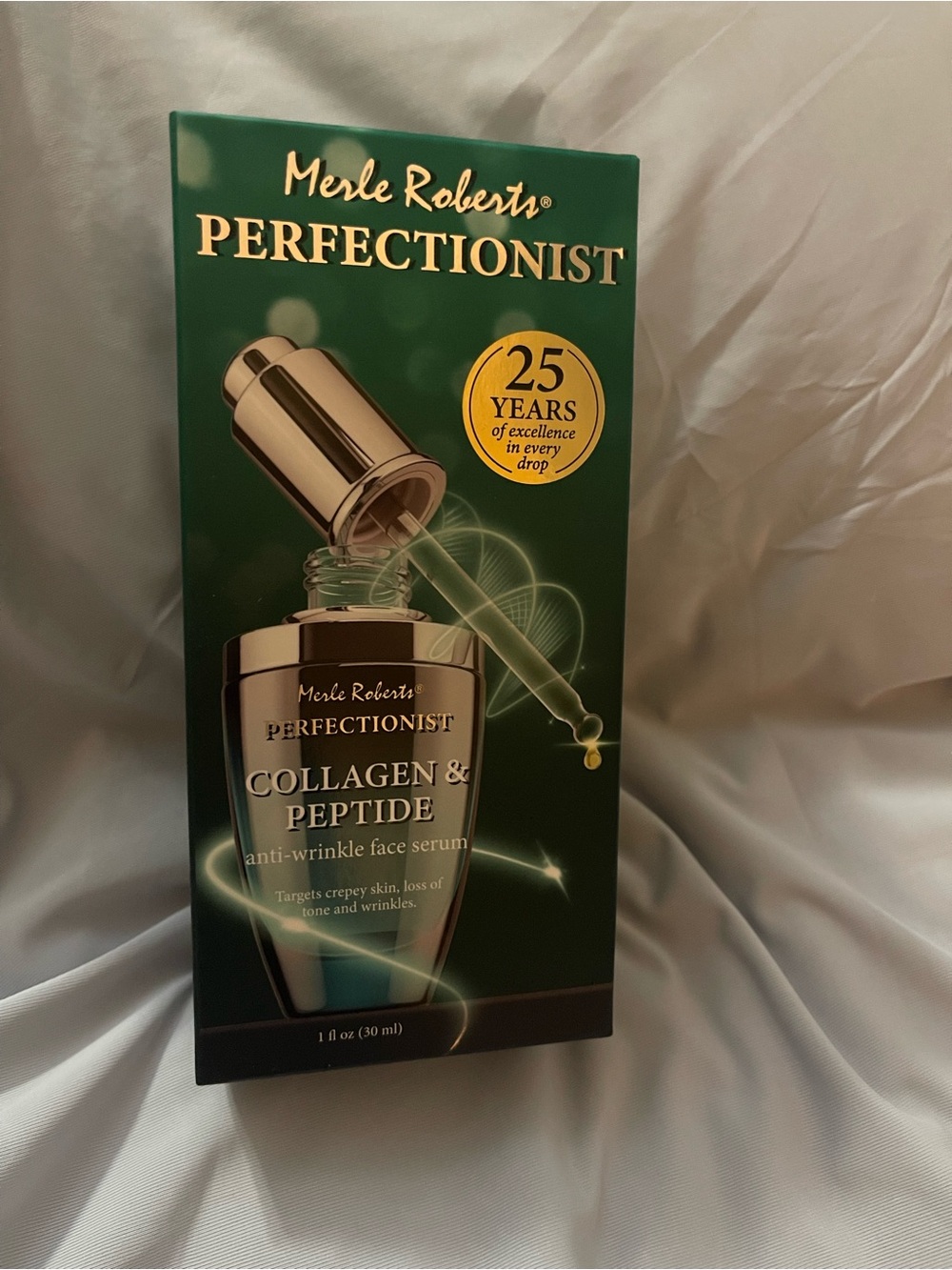 Merel Roberts Perfectionist Collagen & Peptide Serum - Green and Gold